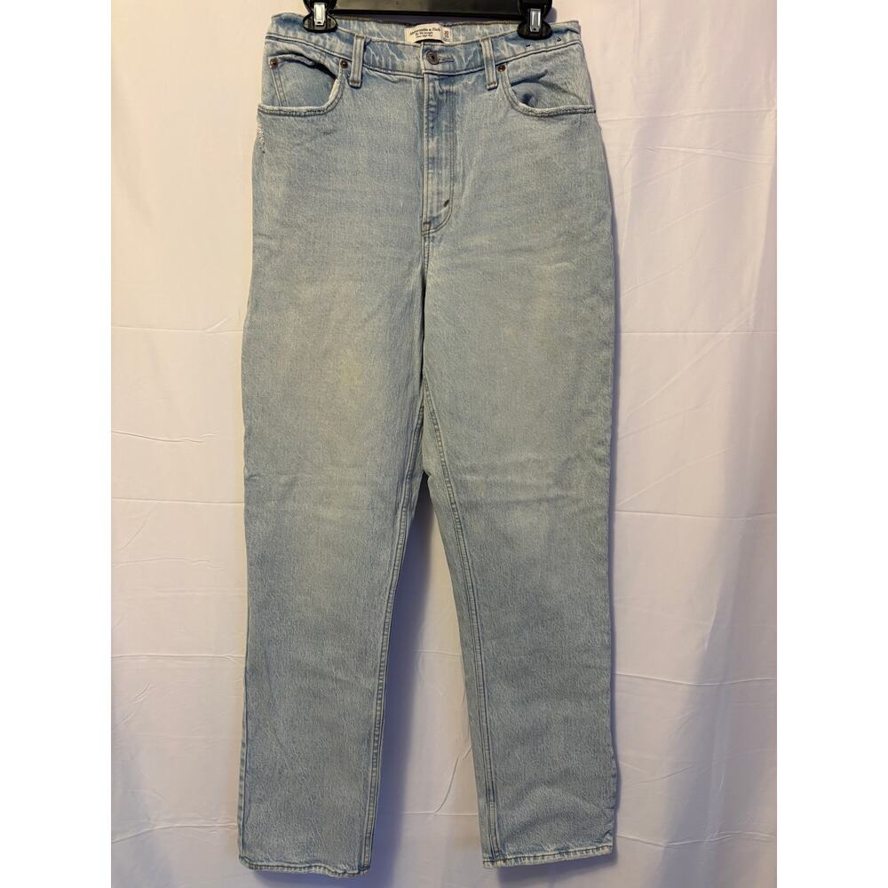Abercrombie & Fitch 90's Straight Ultra High Rise Jeans Blue Sz 30